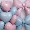 Pink and blue heart-shaped balloon bow decoration is a perfect tool for setting up the atmosphere at wedding parties Application Scenario
